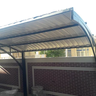 سایبان ثابت با پوشش ورق های پلی یوپان